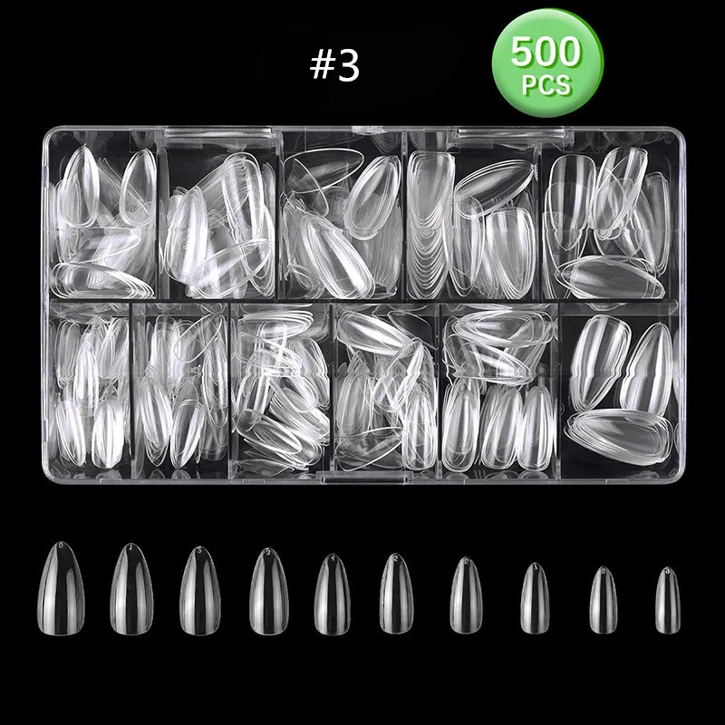 Wholesale no crease high quality press on nails faux nail artificial fingernails fashion transparent Nail Art set