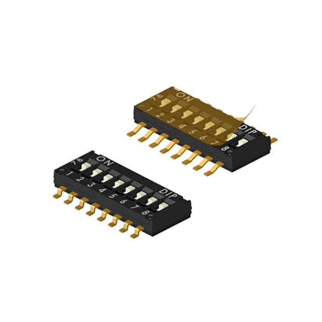 1.27mm DIP switch 8P SMT Black tape&reel package