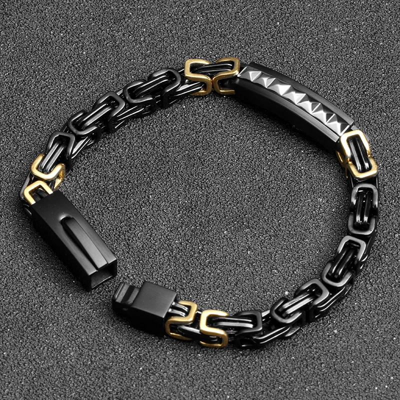 TIZTI bracelet manufacturer Custom black stainless steel fine jewelry luxury mens fashion jewelry bracelets bangles bracelet man