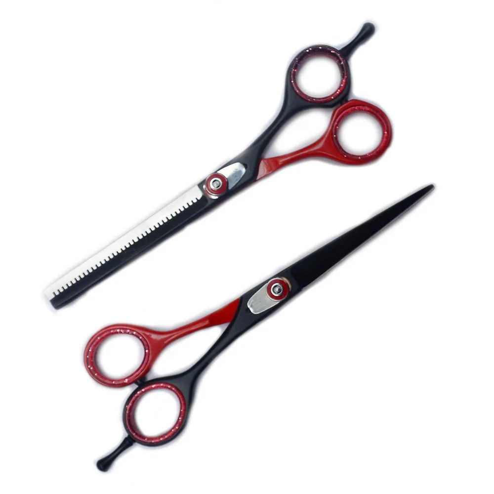 6.25-Inch Japanese Stainless Steel Barber Scissors - Professional Hairdressing Scissors Set with Custom Super Sharp Blades