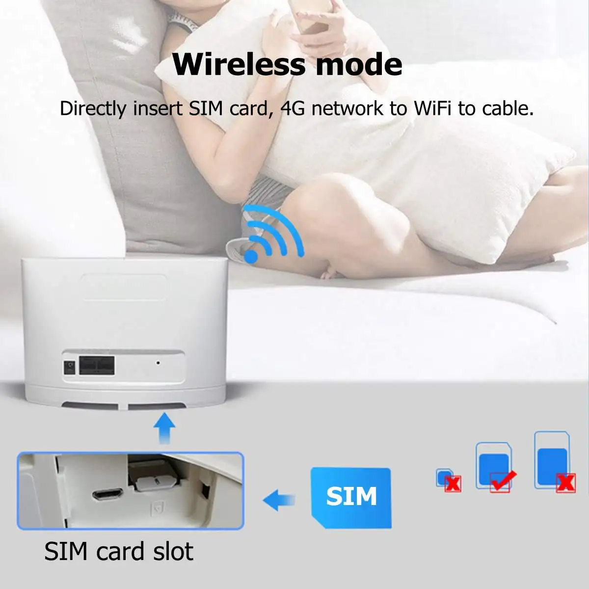 4G Cp108 Lte маршрутизатор Wi-Fi 300 Мбит/с беспроводной Cpe 3G/4G Мобильная компиляция java-приложений точку доступа с слотом для sim-карты и 4 шт. внешняя антенна до