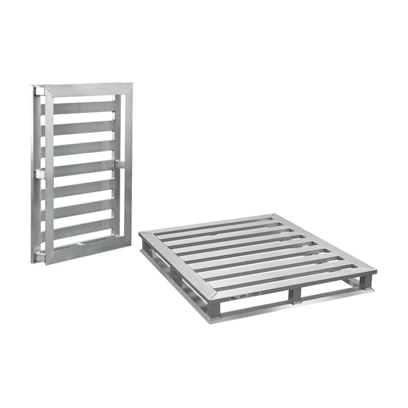 Industrial Heavy Galvanized Stacking 48 x 40 Metal Pallet Forklift Use Double Face Steel Pallet Factory Metal Pallet