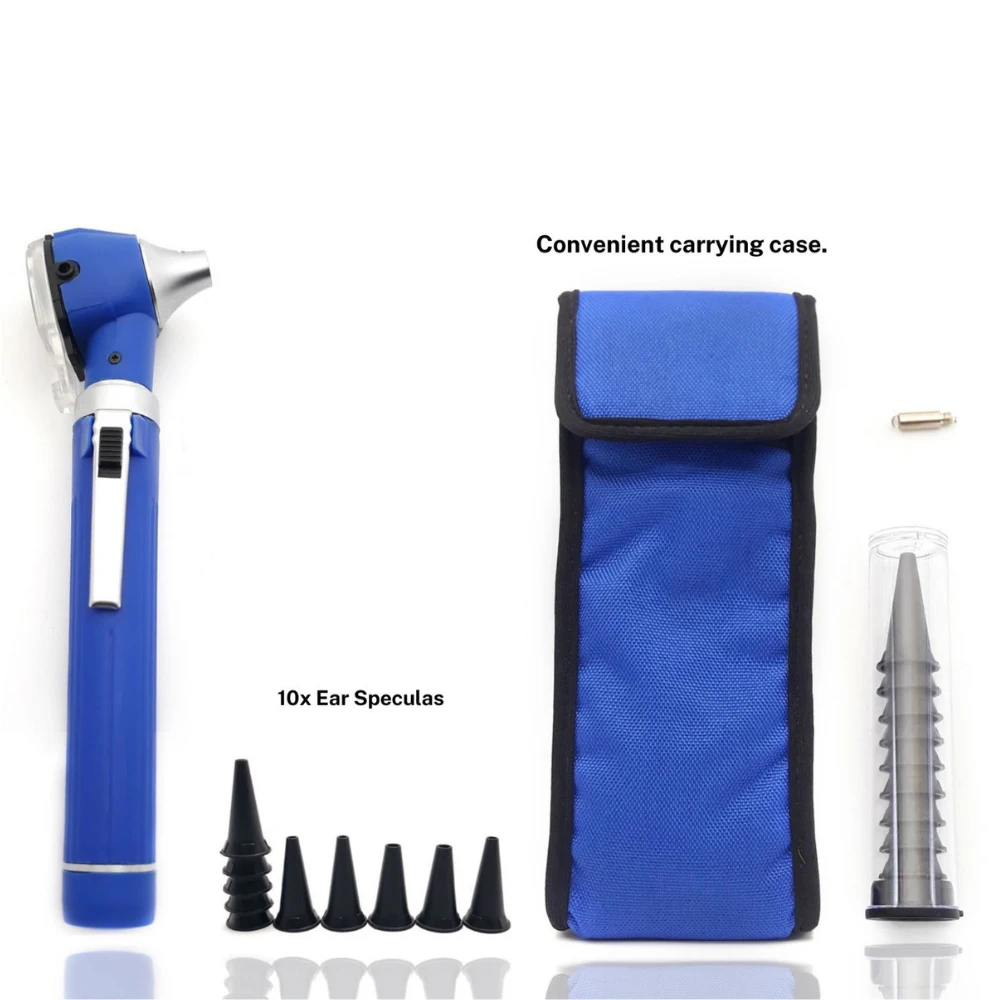 Mini Manual Fiber Optic Otoscope for Medical Diagnostic Visual Acuity Examination Apparatus with Plastic and Metal Material