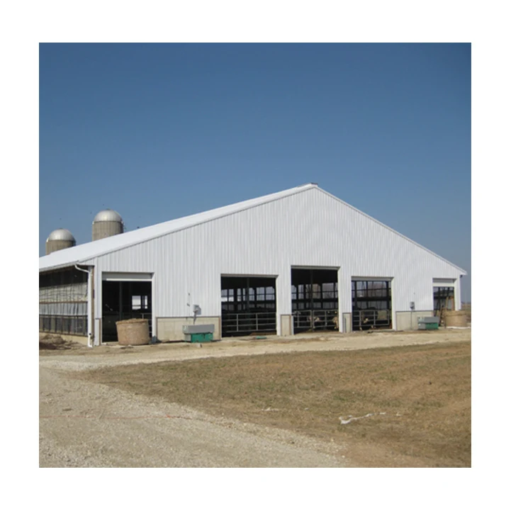 Prefabricated steel structure pig shed cow house I beam steel frame easy build sail cow housing for sale