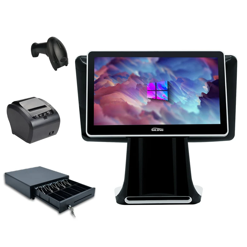 New design J1900 all in one cash register pos touch system for sale