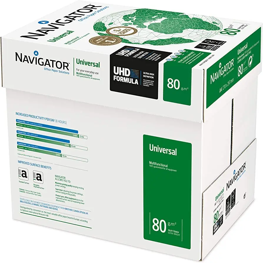 Buy Navigator Universal A4 Copy Paper 80 Gsm 75 70 500 Sheets Per Ream at Cheap Price
