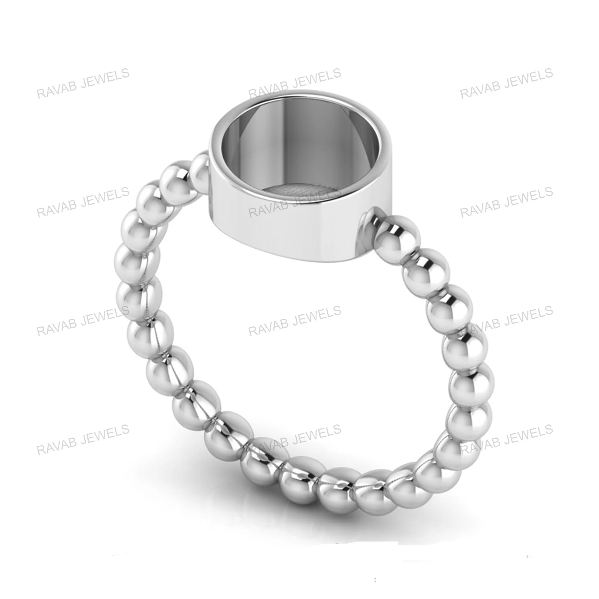 Good Quality Round 8mm Plain Mount Custom Bezal Pretty Memorable Gift For Wife Sterling Solid Silver 925 Keepsake Eternity Ring