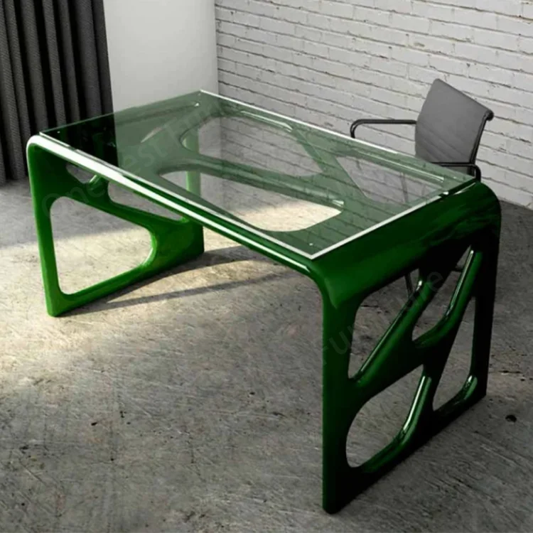 Minimalist Designer Creative Writing Table Living Room Home High-end Villa Glass Office Desk