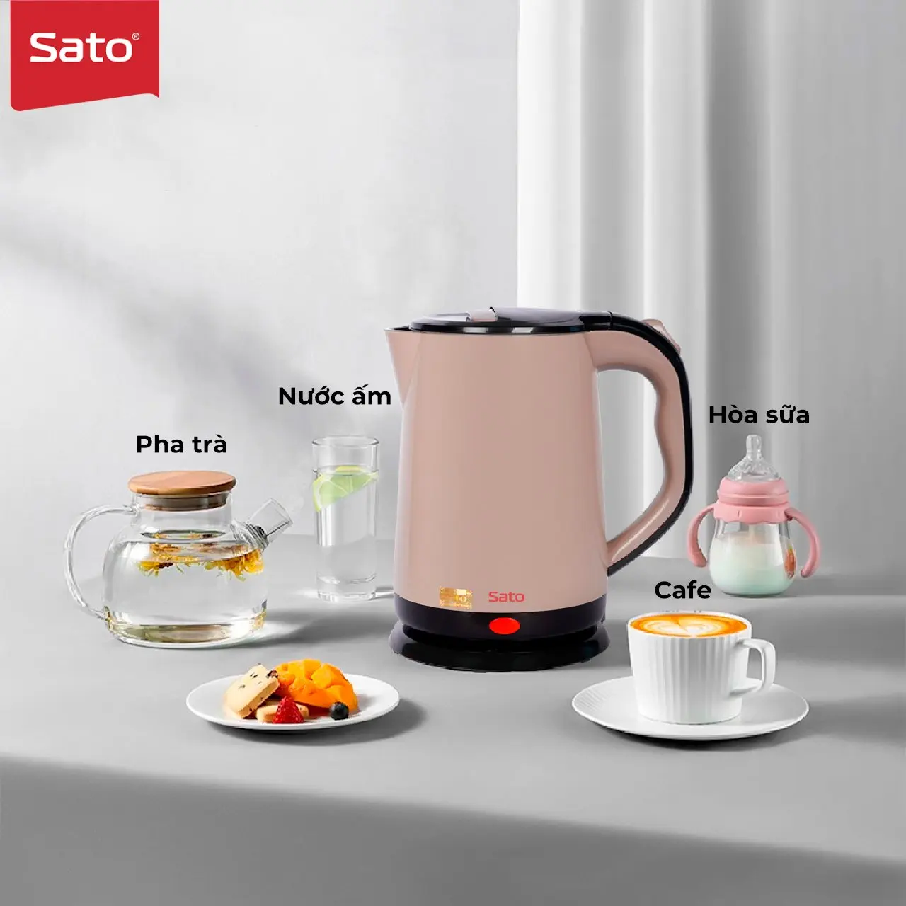 Manufacturer OEM/ODM Electric Kettles 17ST52 plastic with Japan technology home appliance stock ready to ship