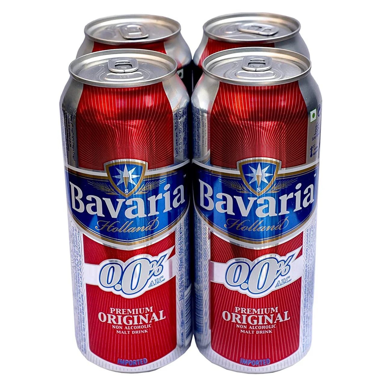 Bavaria 0.0% Non Alcoholic Beer Original Malt Fusion Beverage, 500ml