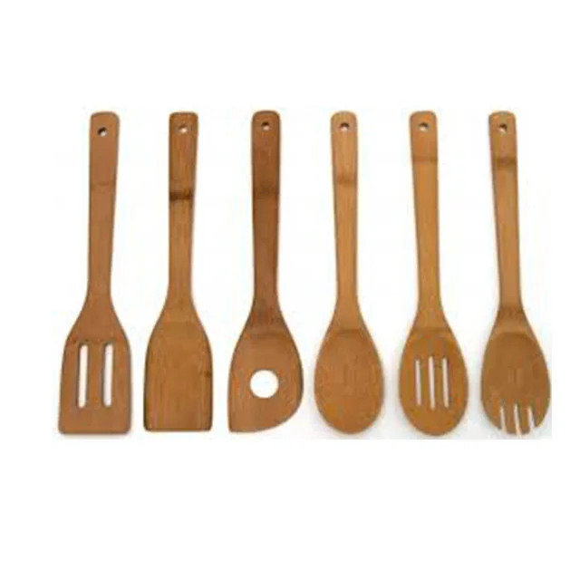 Wooden spoons with multi colored acrylic handles
