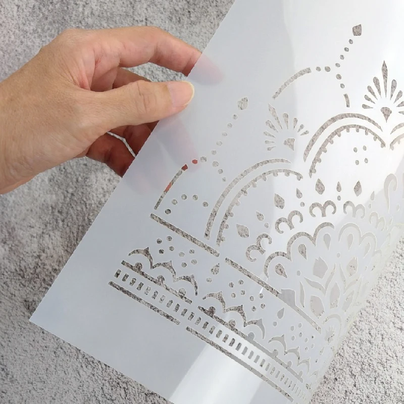 Reusable PET stencil for wall painting and furniture decorating