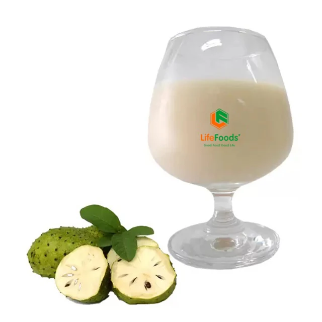 BQF process ISO certification ingredient high shelf 24 months life quality fruit supplier Frozen Soursop Puree from Vietnam