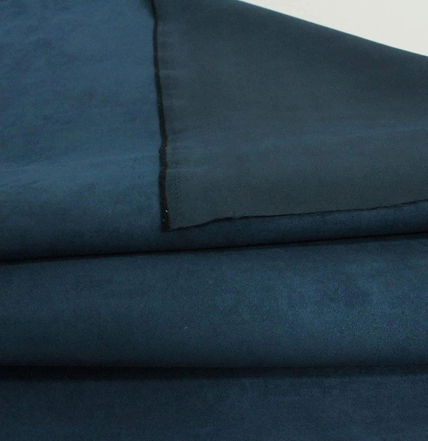 Blue Suede Microsuede Fabric Upholstery Drapery Fabric