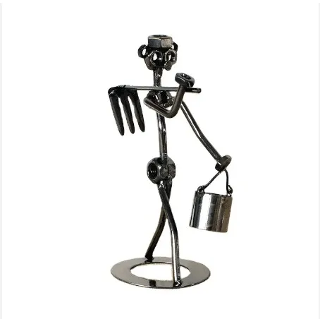 abstract handicraft sculpture bronzed metal art sculpture for hotel/home/garden decor