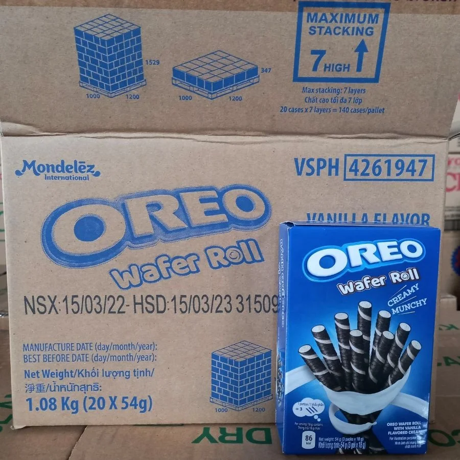 Ванильный валик Oreo 54 г высокое качество от Вьетнама x 20 коробок