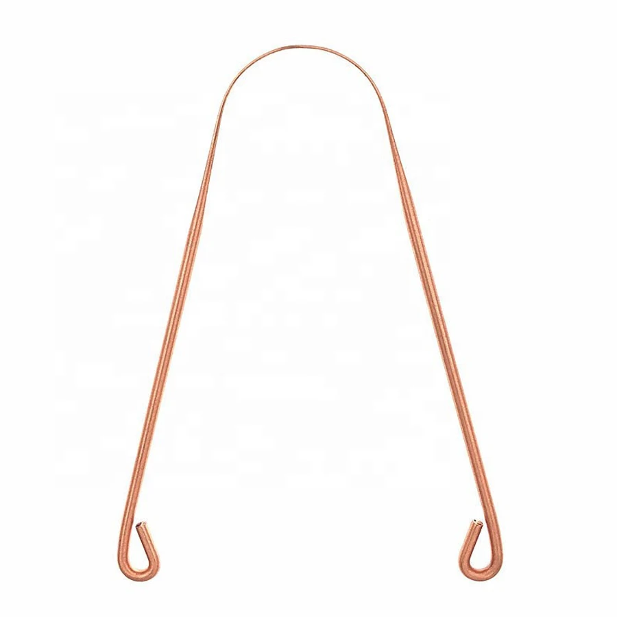 Metal Tongue Scrapers Reusable Oral Cleaning Tool Copper Rose Gold Tongue Scraper