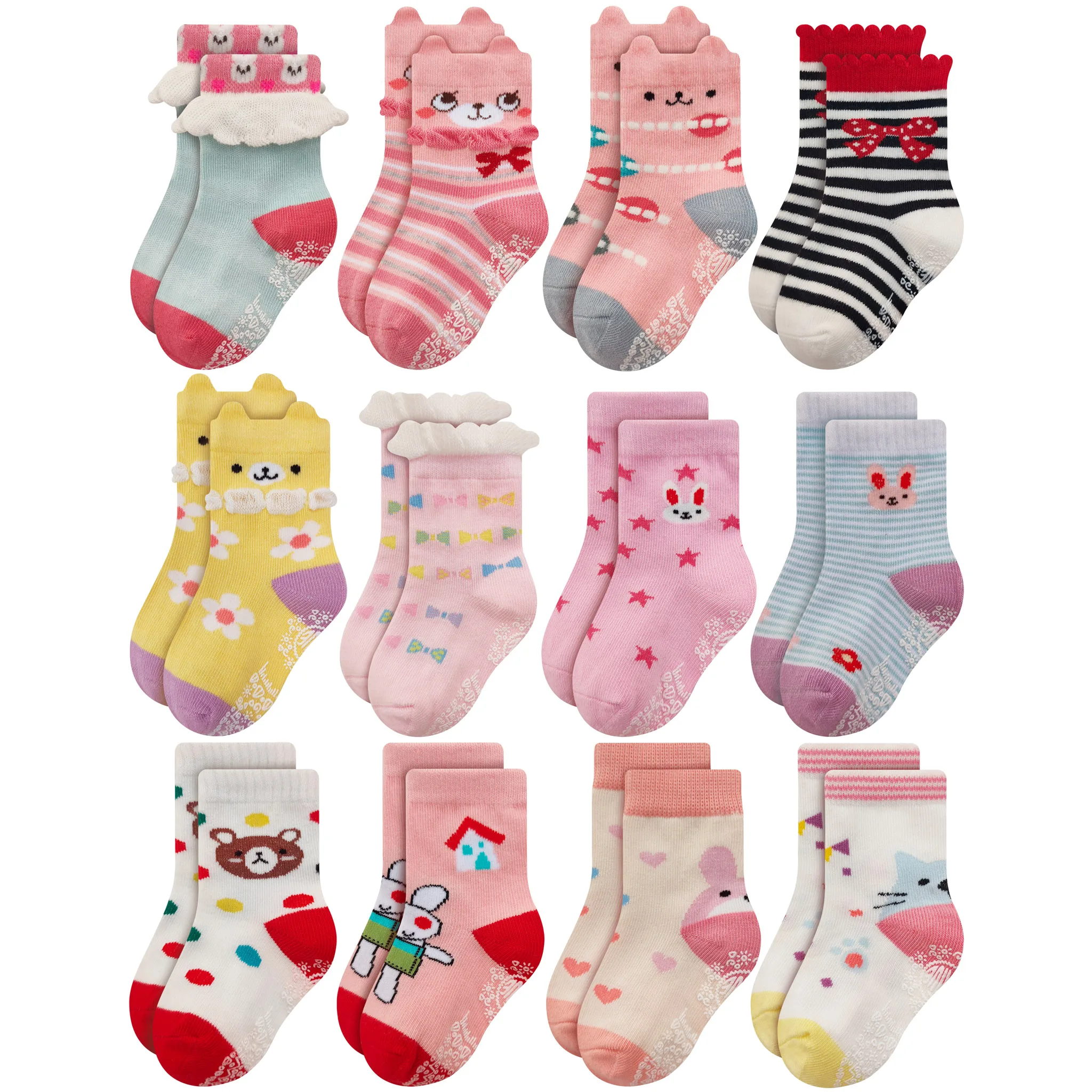 Нескользящие хлопковые носки