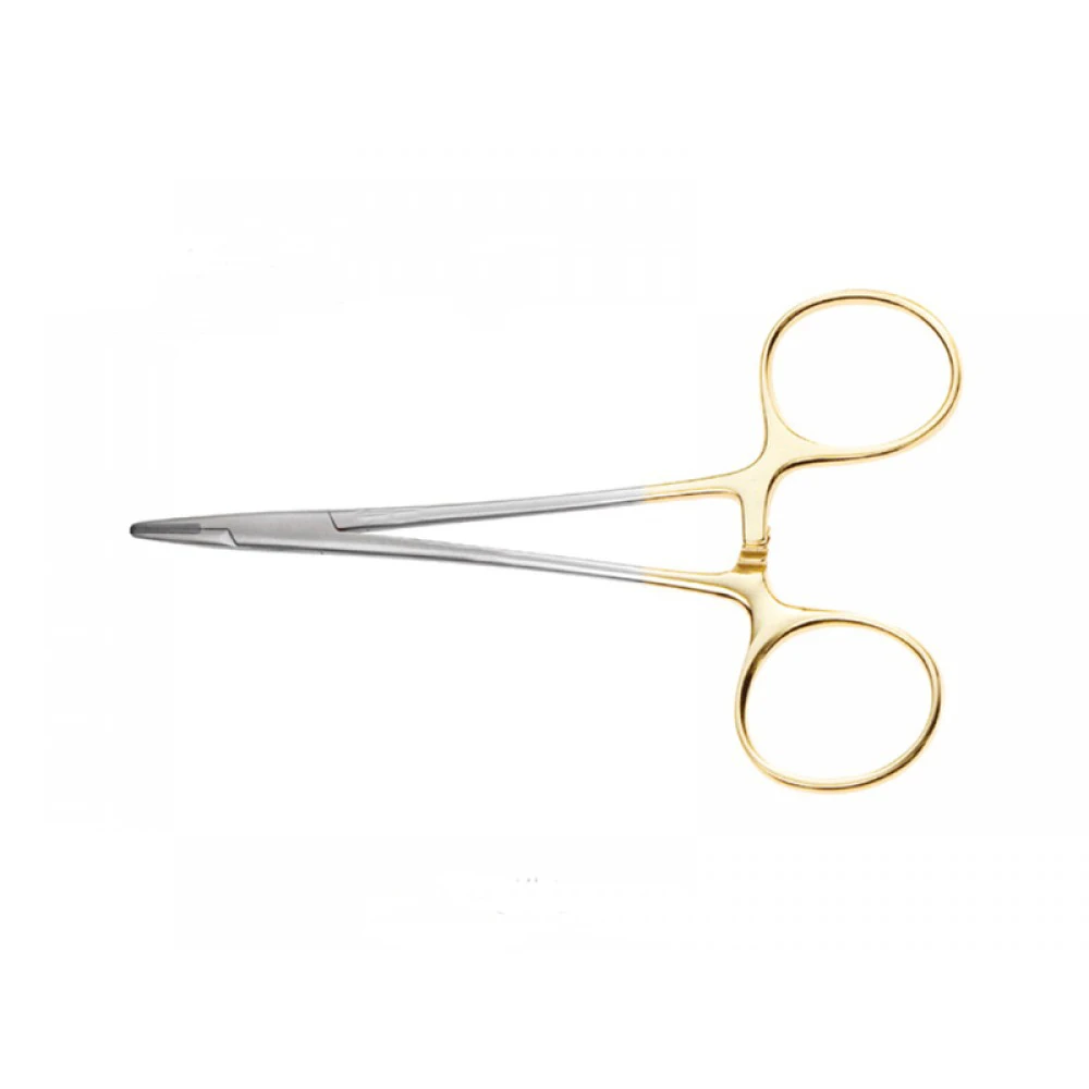 Manual Microvascular Needle Holder Tungsten Carbide Stainless Steel Basis of Surgical Instruments