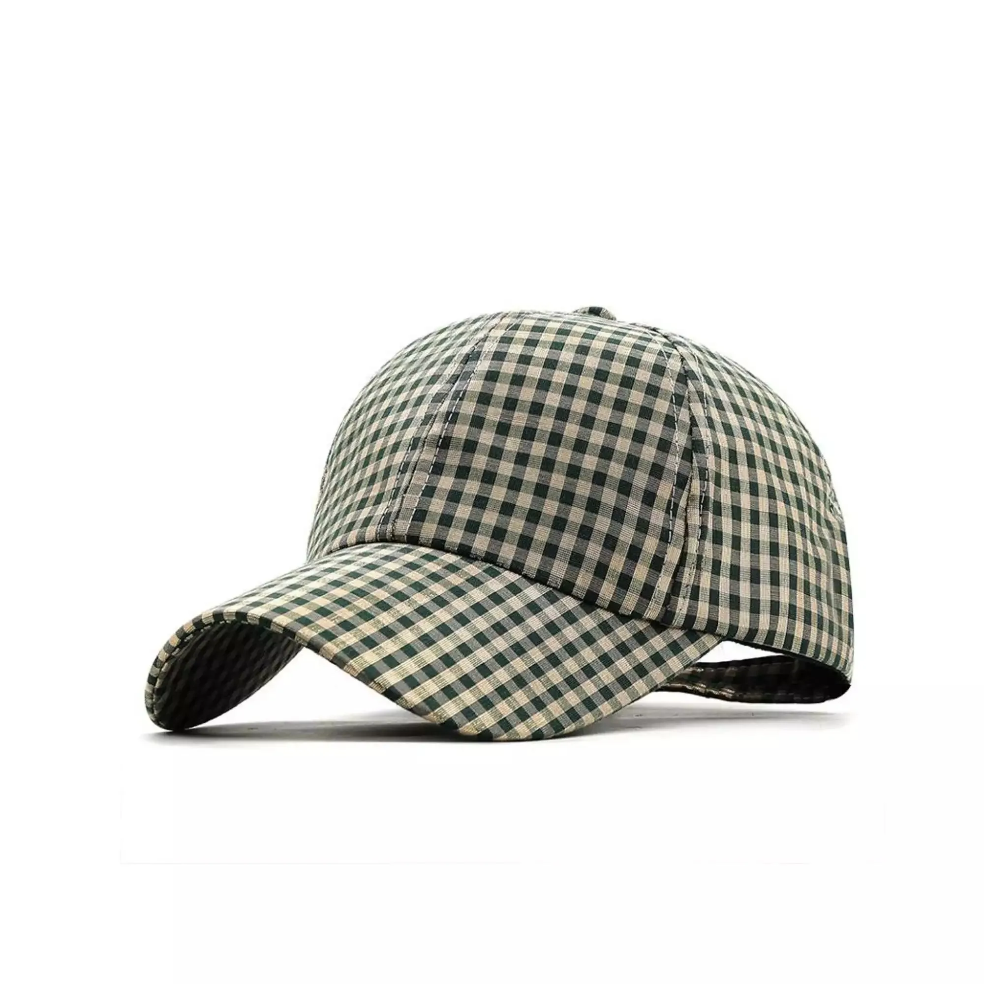 Wholesale High quality fashionable Checkered Pattern Wool Dobby luxury style Dad Hats for men Waterproof baseball hats