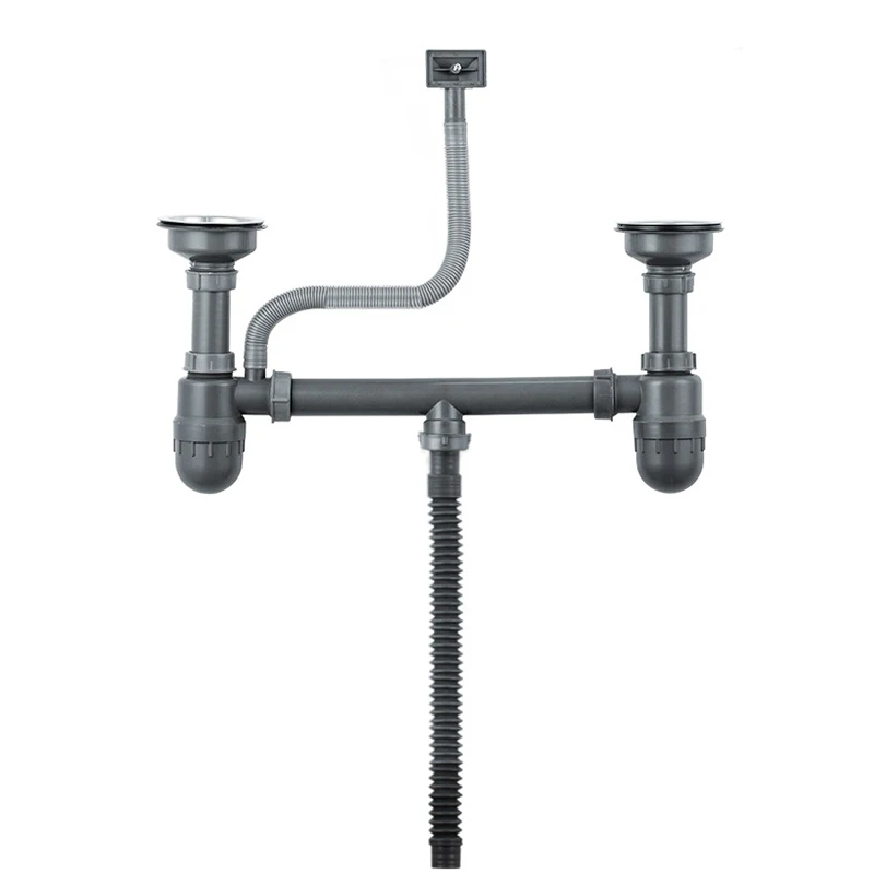 Wholesale Custom Sink Drainage Set,Double Asparagus Strainer Kitchen Sink Filter Overflow Pipe Stainless Steel Drainer