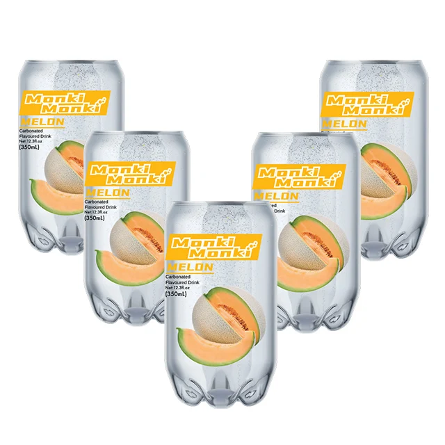 Popular Carbonated Drinks Hot Selling Beverages Multiple Fruit Flavor Soda Water Customization Packaging Labels Monki Monki Soda