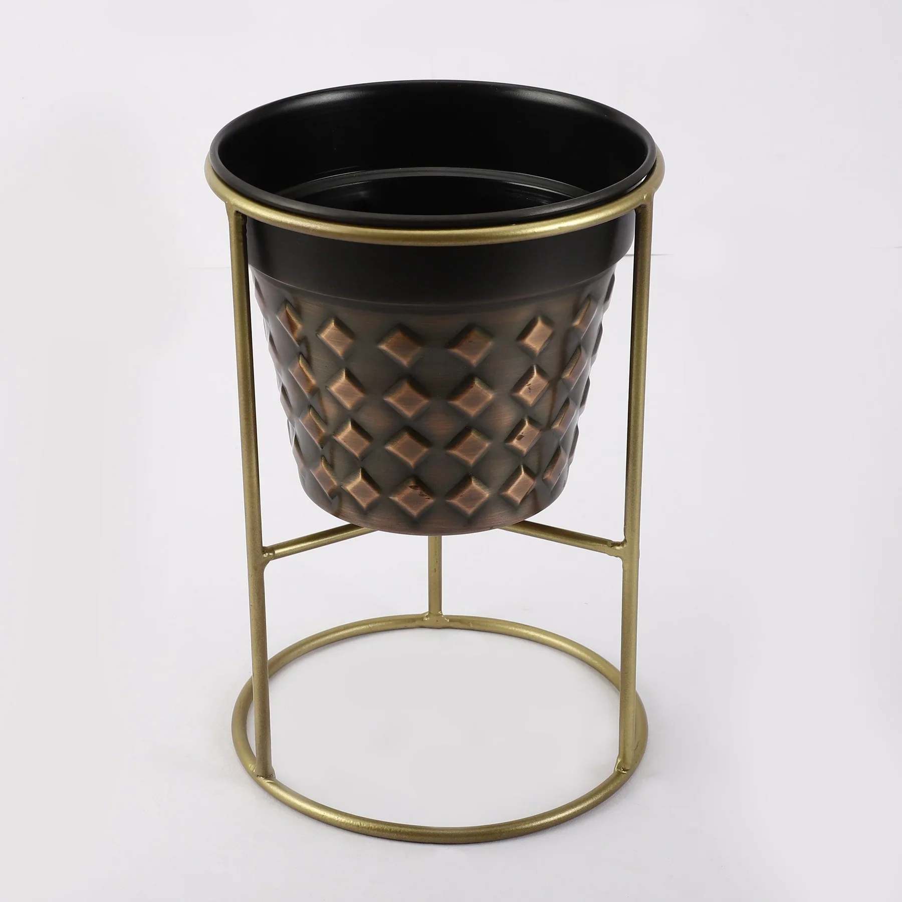 New Design METAL DIAMOND PLANTER WITH STAND Pots for  Planter  Flower with