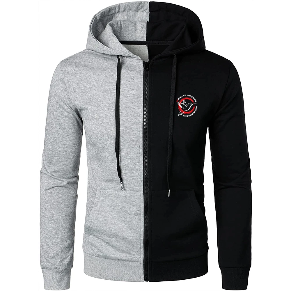 New Latest Custom Men Solid Sweatshirt Men Patchwork Fleece Hoodie Hip Hop Hoodies Plain Heavyweight Men Hoodie