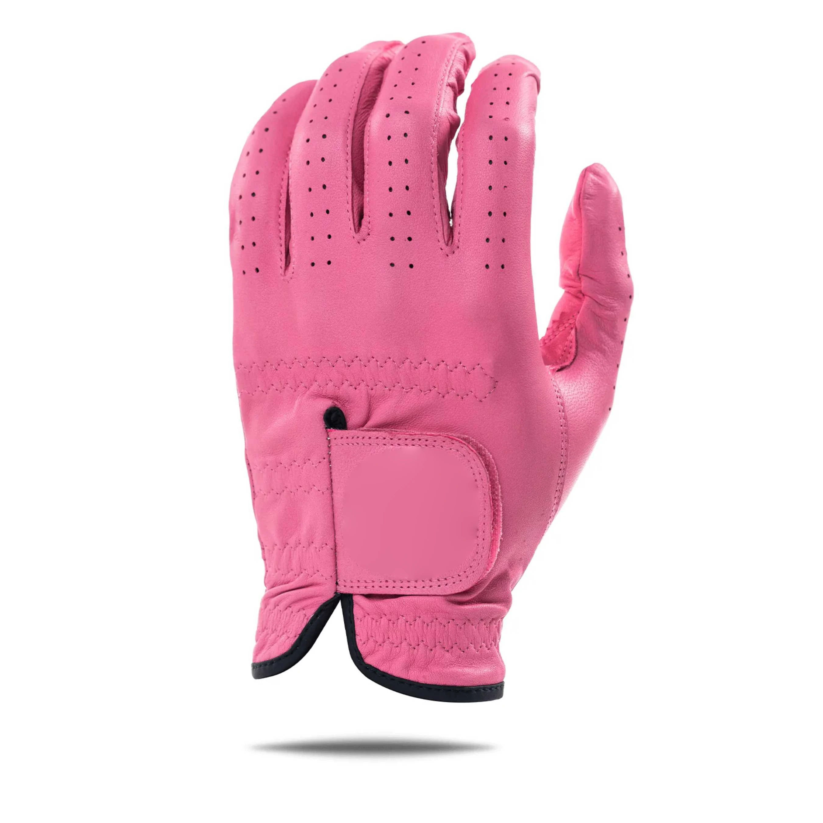 Logo Personalized durable White Soft Full Color Indonesia Cabretta Leather Golf Glove