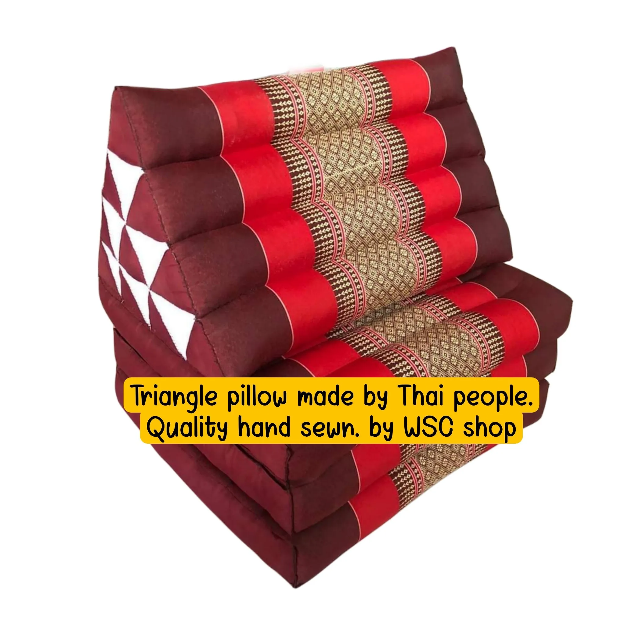 Thai products. Good quality triangle pillow. Special design 4 meters. Triangle pillow for sleeping.