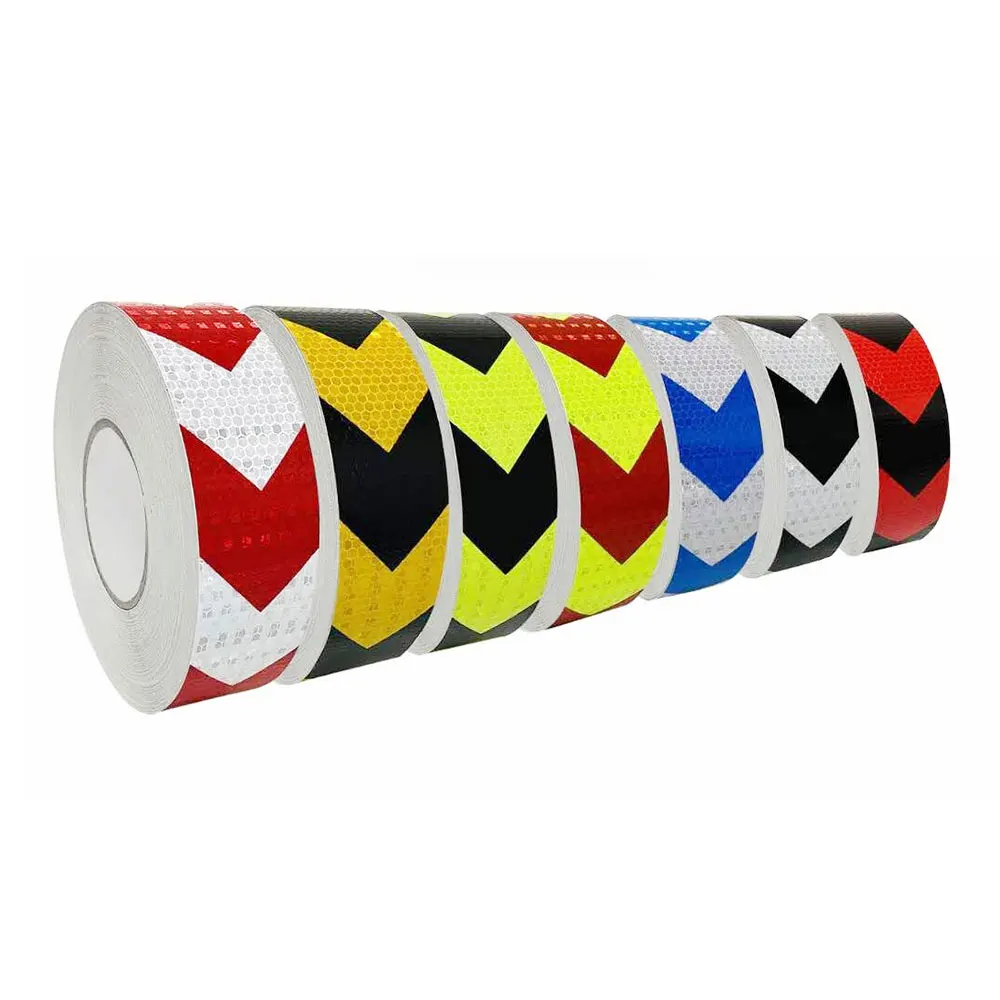 Factory Wholesale Waterproof Self Adhesive Truck Trailer Vehicle Safety Retro Reflective Tape Sticker Roll