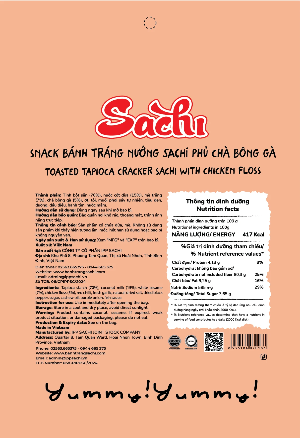 TOASTED TAPIOCA CRACKER WITH DRIED BEEF - Grilled Beef Snack  - SACHI The best wholesaler for Vietnamese Specialties
