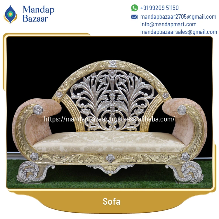 Traditional Design Premium Quality Luxury Reception/ Stage Furniture Couch Event and Wedding Decor Stage Sofa
