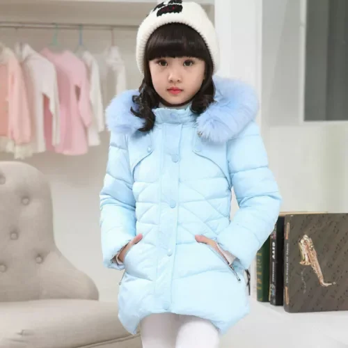 Girls winter coat Jacket,Toddler Kids winter Jackets Snowsuit Hooded Windbreaker with Soft Fur Hoodies for Girl