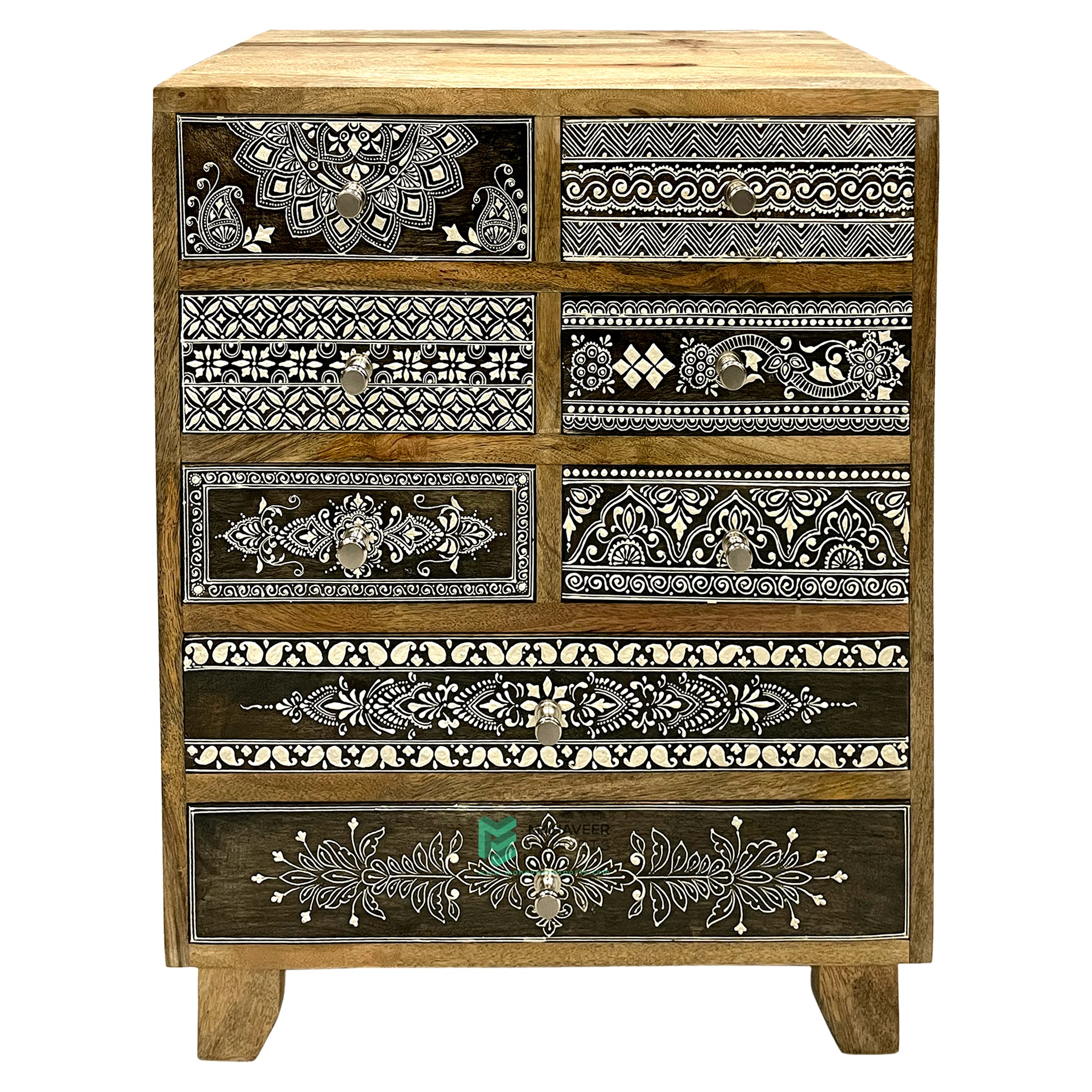 Best Selling Wooden Living Room Storage Cabinet Fine Hand Painted Seven Drawer Chest For Living Room / Bedroom Storage Furniture