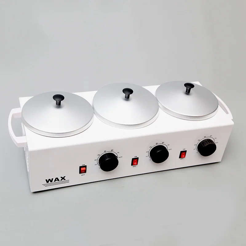 3 Pots Wax Heater 1500ml Wax Warmer Professional Wax Pot Machine Hair Removal Exfoliators For Beauty Salon