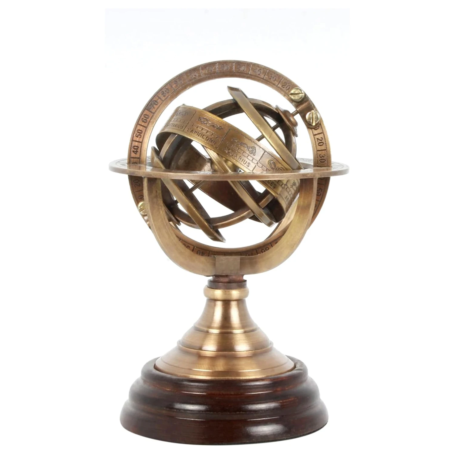 Top Seller Antique Cast Brass Metal Globe with Wooden Base for Table Decor Gifts Vintage Home Decor Gift by Ambience Lifestyle