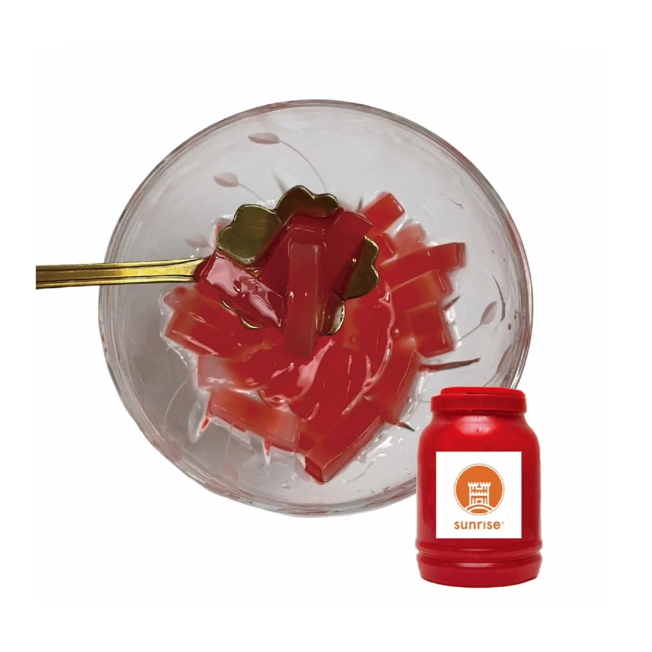 Taiwan bubble milk tea toppings strawberry flavor nata de coco for beverage shop