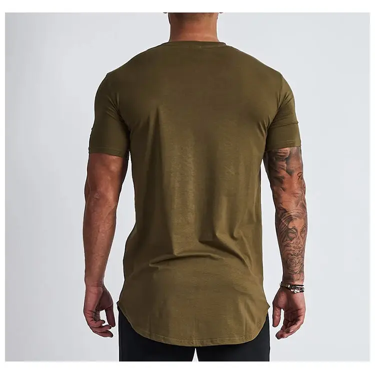 New Arrival Training Wear Mens Slim Muscle Fit Gym Short Slevve Running Sportswear Tee Shirt Men Cotton