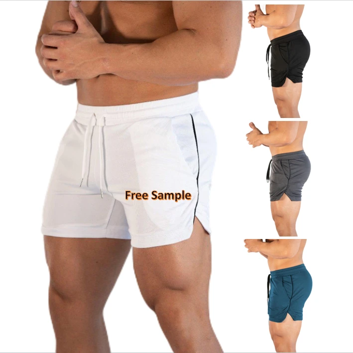High Quality Summer Custom Logo Printed Gym Mesh Shorts Basketball Double Layers Men Elastic Waist Male Workout Short