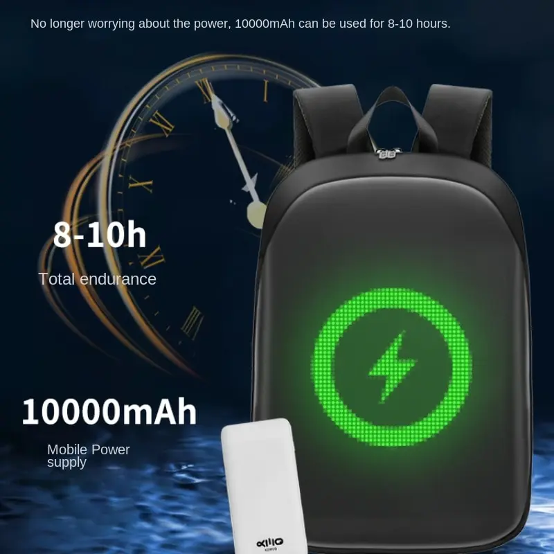 Display travel 17 inch Laptop Backpack DIY Smart Backpack USB charging port digital bags led screen backpack with led screen