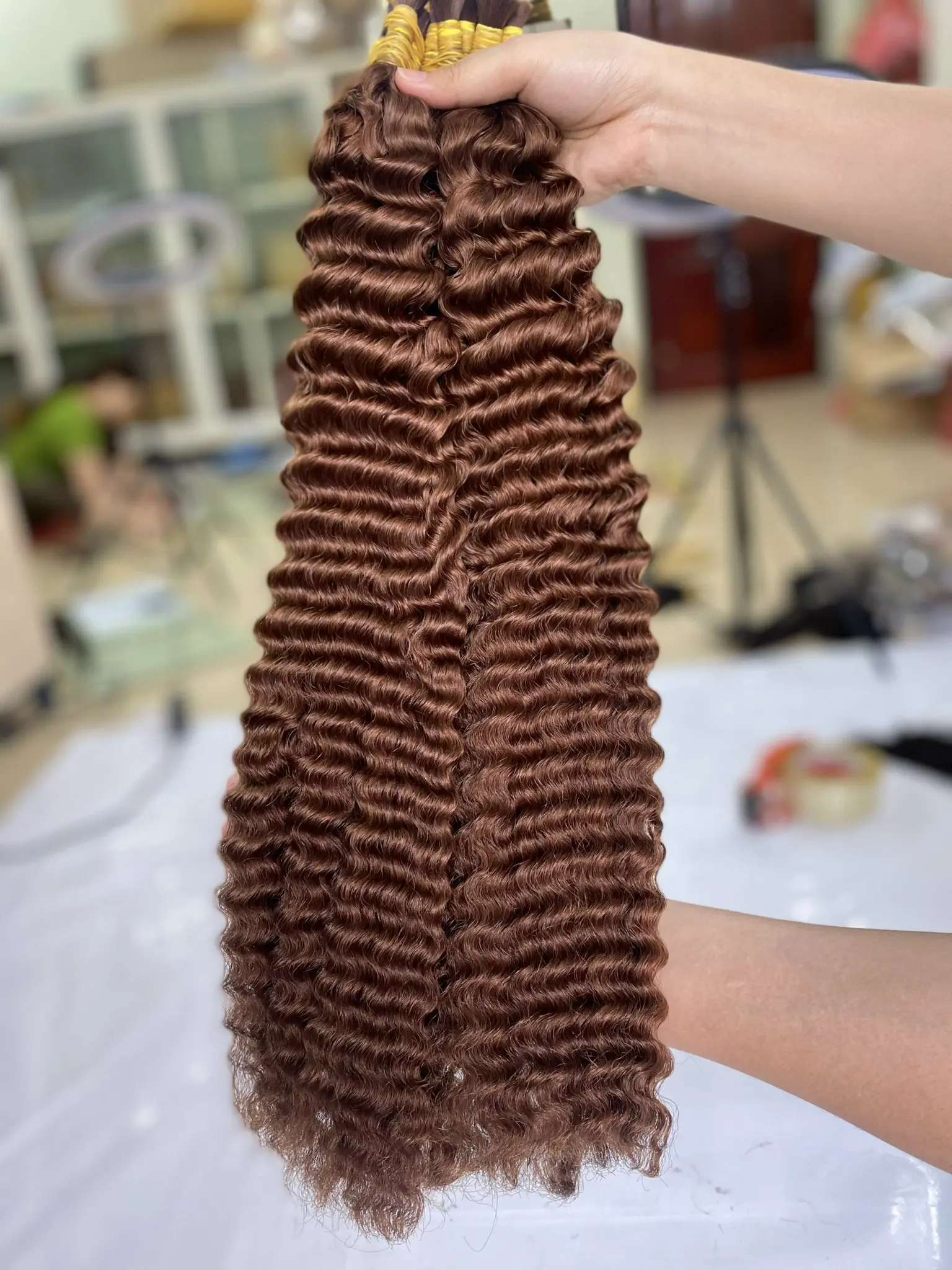 Ombre Burmese Curly Virgin Remy Raw Human Hair Extension DD SDD Human Hair Bundle Vietnam