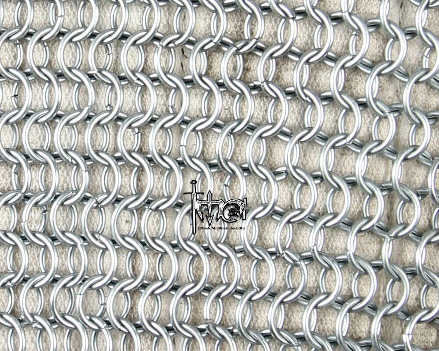 Flat Riveted Chainmail Wearable Knight Full Sleeves Medieval Chainmail Armor Shirt