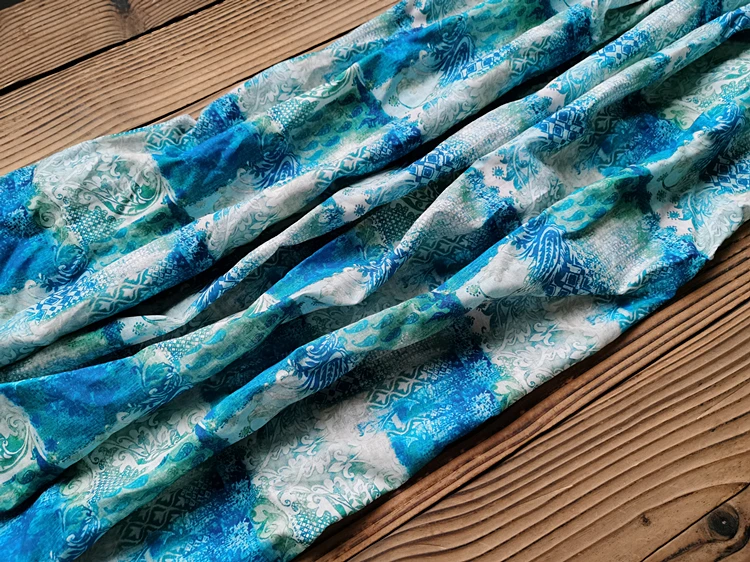 2023 ткань для рубашки из 55% льна и 45% хлопка с принтом