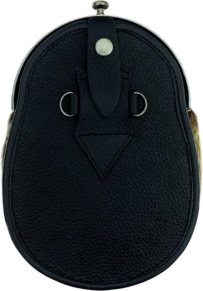 Black Genuine Leather Sporran Celtics Knot Double Embossed Scottish Kilt Sporran W-chain And Belt