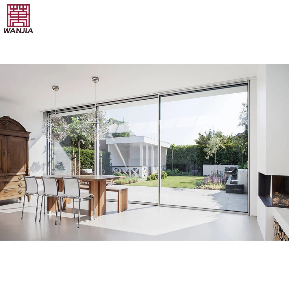 Modern High Quality Balcony Aluminum Sliding Glass Door Exterior Patio Slim Sliding Glass Doors