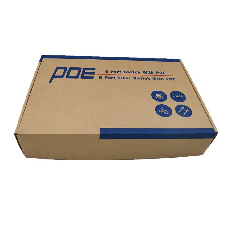 100Mbps black4 Port POE Switch  60W/96W/130W/260W 15.4 per each port POE, SNMP