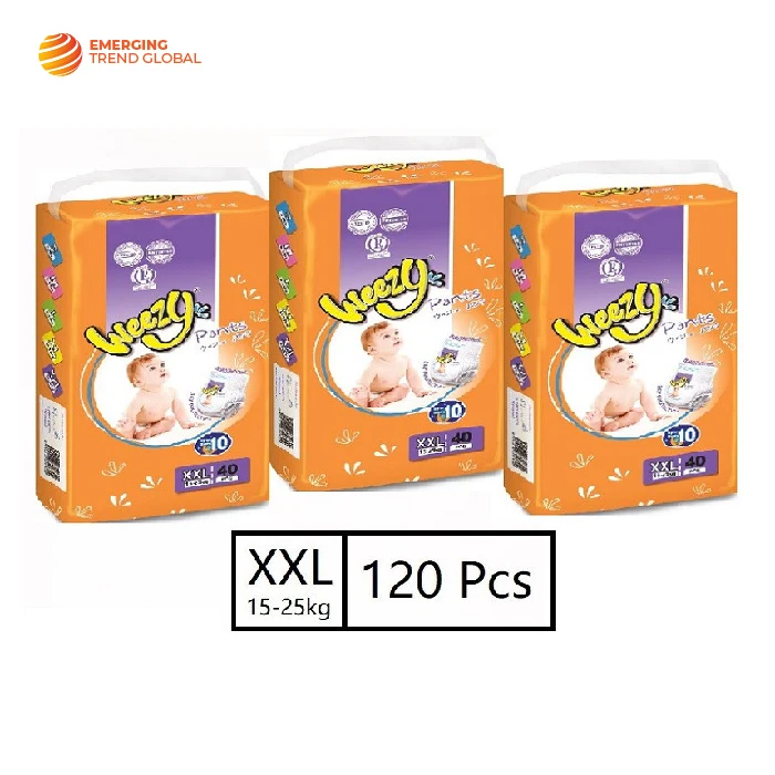 Good Quality Hot Selling 3-25KG Weezy Disposable Baby Diaper Pants With Soft Fluff Pulp Material Breathable Diapers For Baby Use