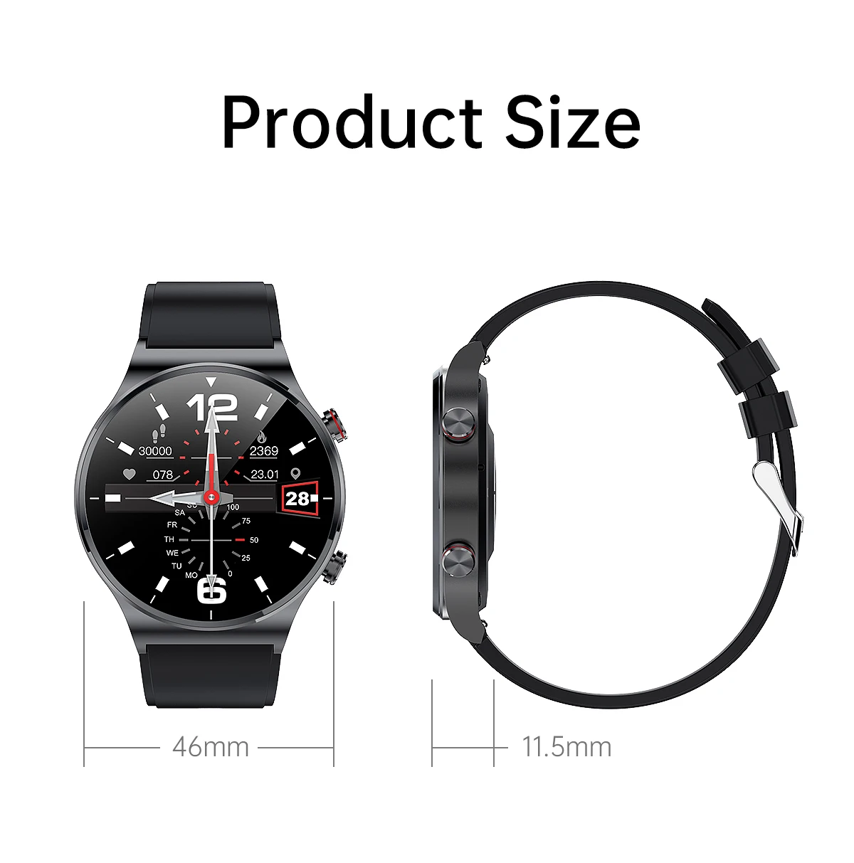 2022 New Blulory G6 Pro Smart Watch IP68 Waterproof Sports Pedometer Music Control and Play