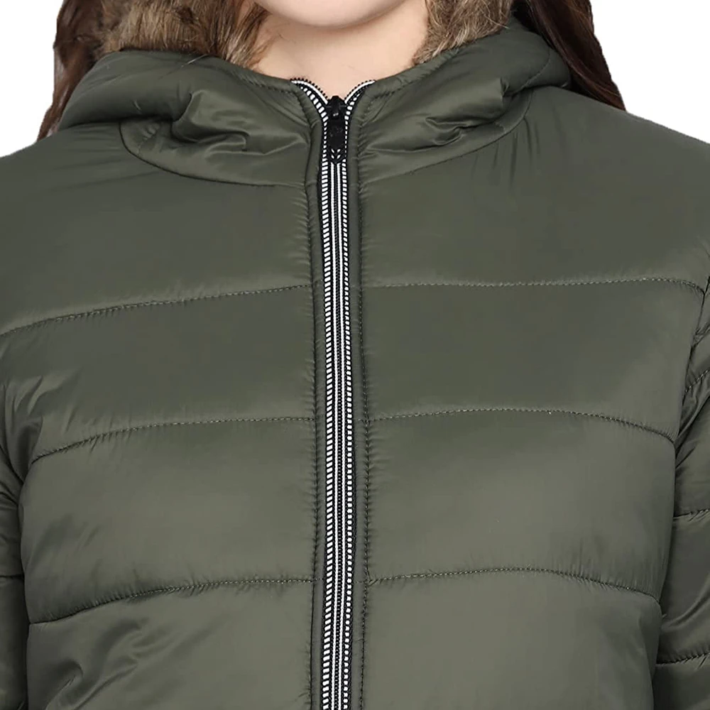 New arrival women Custom Factory Price Winter Padding Coats Waterproof Puffer zipper Jacket For Women Long Length Women Puffer